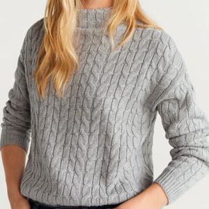 Mango braided sweater , NWT